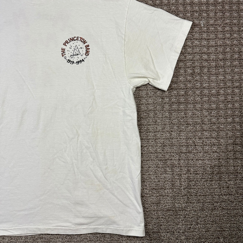 Vintage Hanes Beefy-T Princeton Band 75th Anniversary T-Shirt White Large USA - Picture 8 of 8